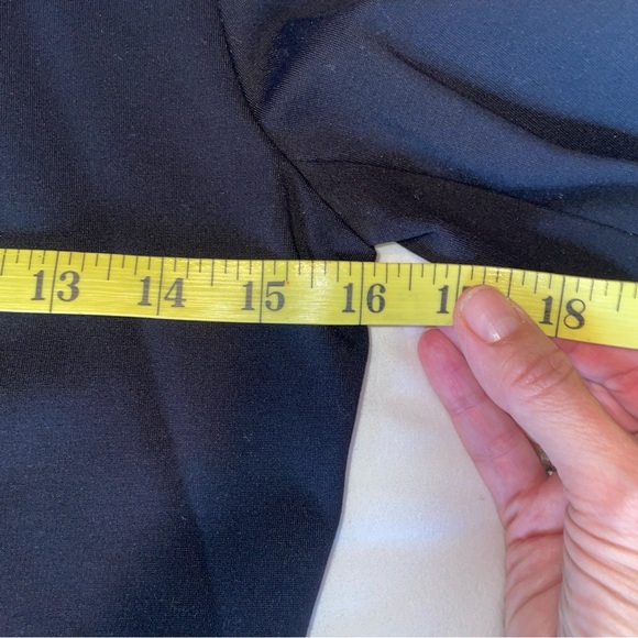 J. Crew Long Sleeved Black Dress with Black and Navy Leather Front 00 - Picture 9 of 12